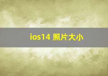 ios14 照片大小